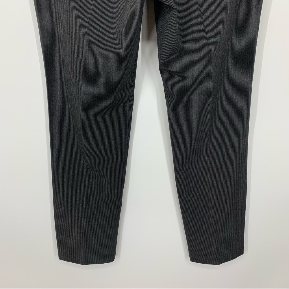 Worthington Modern Fit Pinstripe Charcoal Straight Leg Career Dress Pants Nwt 10 - Picture 7 of 16